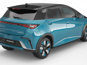 2024 BYD Dolphin With Interior 3D Model