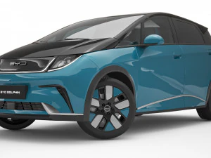 2024 BYD Dolphin With Interior 3D Model