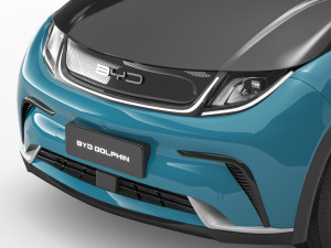 2024 BYD Dolphin With Interior 3Dモデル