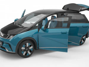2024 BYD Dolphin With Interior 3D Model