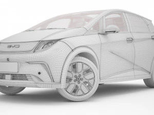 2024 BYD Dolphin With Interior 3D Model
