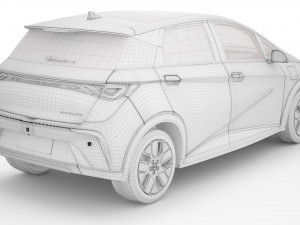 2024 BYD Dolphin With Interior 3Dモデル