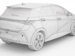 2024 BYD Dolphin With Interior 3D Model