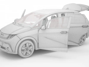 2024 BYD Dolphin With Interior 3D Model