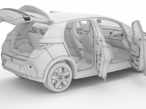 2024 BYD Dolphin With Interior 3Dモデル
