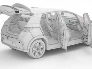 2024 BYD Dolphin With Interior 3D Model