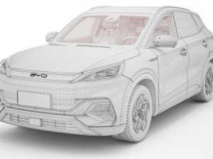 2024 BYD ATTO 3 With Interior Model 3D