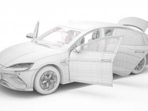 2024 BYD Seal With Interior 3D Model