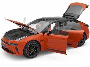 2024 Zeekr New 001 With Interior 3D 모델