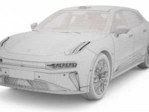 2024 Zeekr New 001 With Interior 3D 모델