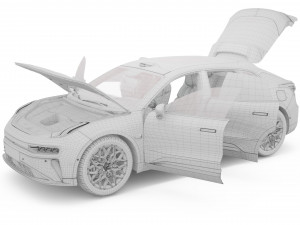 2024 Zeekr New 001 With Interior 3D 모델