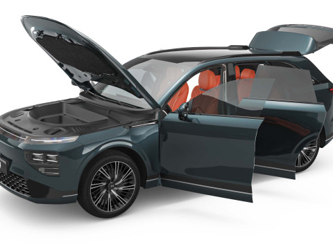 2025 Xpeng G9 With Interior 3D Model