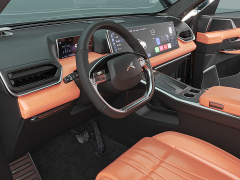 2025 Xpeng G9 With Interior 3D Model