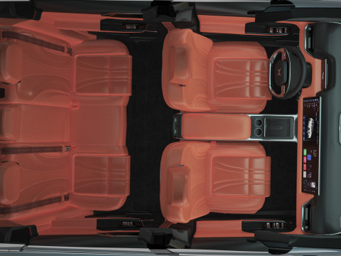 2025 Xpeng G9 With Interior 3D Model