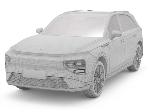 2025 Xpeng G9 With Interior 3D Model