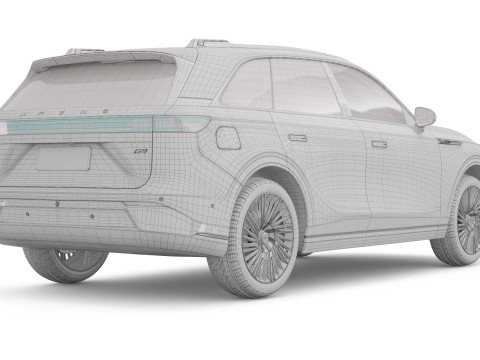 2025 Xpeng G9 With Interior 3D Model