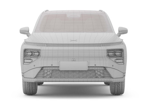 2025 Xpeng G9 With Interior 3D Model