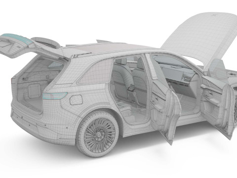 2025 Xpeng G9 With Interior 3D Model