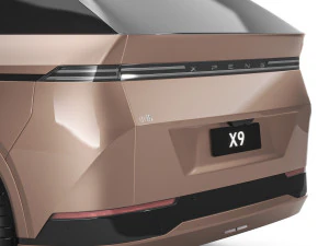 2024 Xpeng X9 With Interior 3D Model