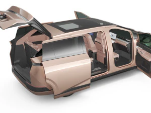 2024 Xpeng X9 With Interior 3D Model