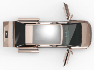 2024 Xpeng X9 With Interior 3D Model