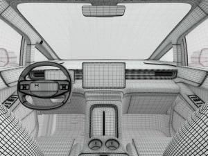 2024 Xpeng X9 With Interior 3D Model
