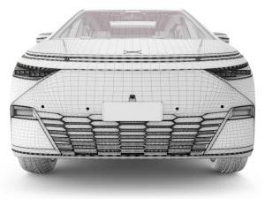 2024 Xpeng X9 With Interior 3D Model