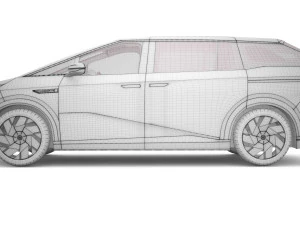 2024 Xpeng X9 With Interior 3D Model
