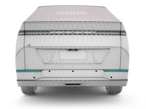 2024 Xpeng X9 With Interior 3D Model