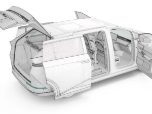 2024 Xpeng X9 With Interior 3D Model