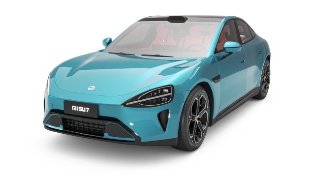 2024 Xiaomi SU7 With Interior Model 3D .c4d .max .obj .3ds .fbx .stl .blend 