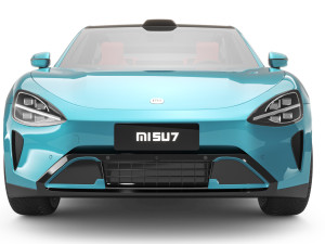2024 Xiaomi SU7 With Interior Model 3D