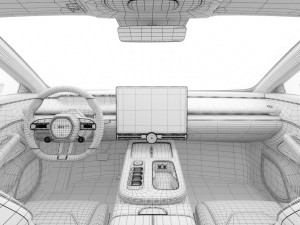 2024 Xiaomi SU7 With Interior Model 3D