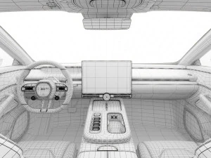 2024 Xiaomi SU7 With Interior 3D Model