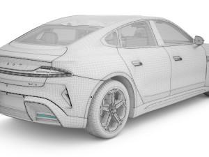 2024 Xiaomi SU7 With Interior Model 3D
