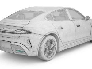 2024 Xiaomi SU7 With Interior 3D Model
