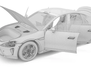 2024 Xiaomi SU7 With Interior 3D Model