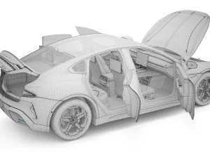 2024 Xiaomi SU7 With Interior 3D Model