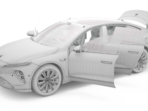 2025 Nio ET7 With Interior Model 3D