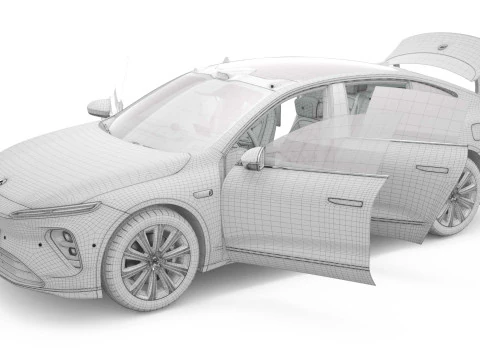 2025 Nio ET7 With Interior 3D Model