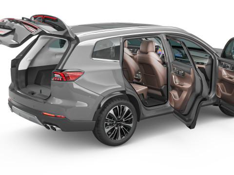 2024 Chery Tiggo 8 Pro Max With Interior 3D Model
