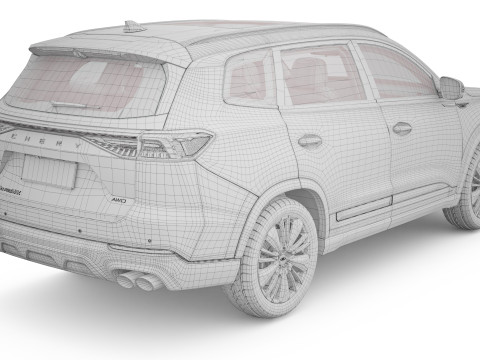 2024 Chery Tiggo 8 Pro Max With Interior 3D Model