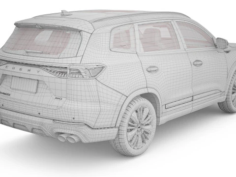 2024 Chery Tiggo 8 Pro Max With Interior 3D Model