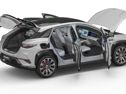 2025 BYD Sealion 7 With Interior 3D Model