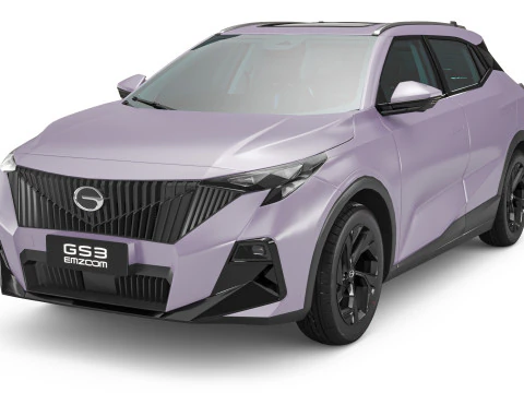 2024 GAC GS3 EMZOOM इंटीरियर के साथ 3D मॉडल