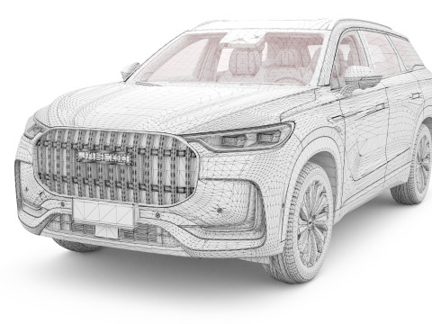 2024 Chery Jaecoo J8 With Interior Model 3D