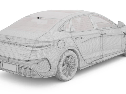 2025 BYD Seal With Interior 3D Model