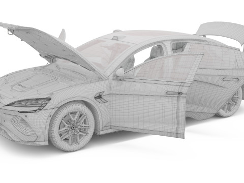 2025 BYD Seal With Interior Modelo 3D