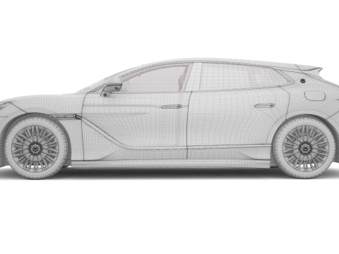 2024 BYD Denza Z9Gt With Interior 3D 模型