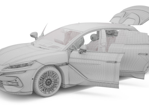 2024 BYD Denza Z9Gt With Interior 3D 模型